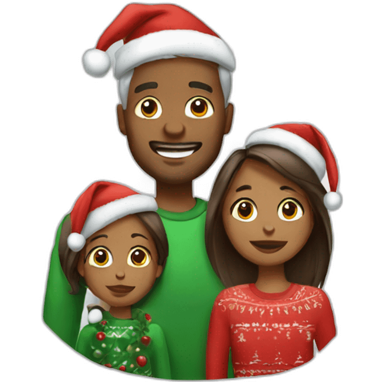 Family in Christmas emoji