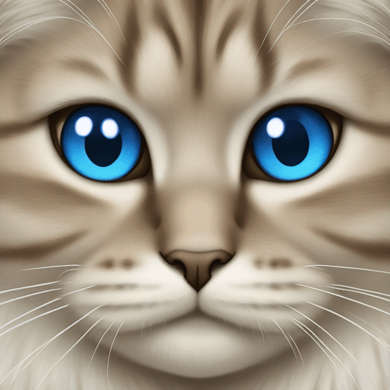 Siberian cat with blue eyes  emoji