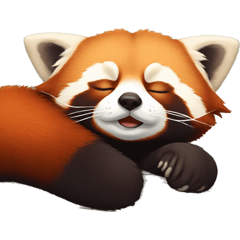 red panda sleeping emoji