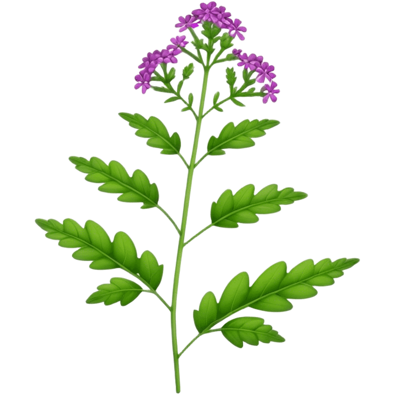 single Verbena, stem, leaf emoji