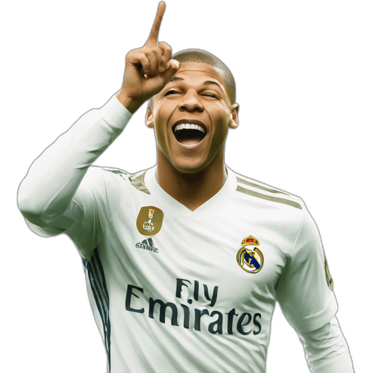 Mbappe au real madrid célébration  emoji