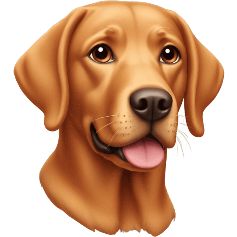 Red Labrador retriever emoji