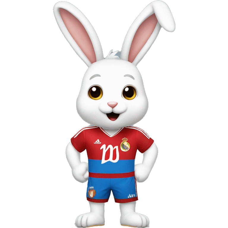 un lapin avec le maillot du réal madrid  emoji