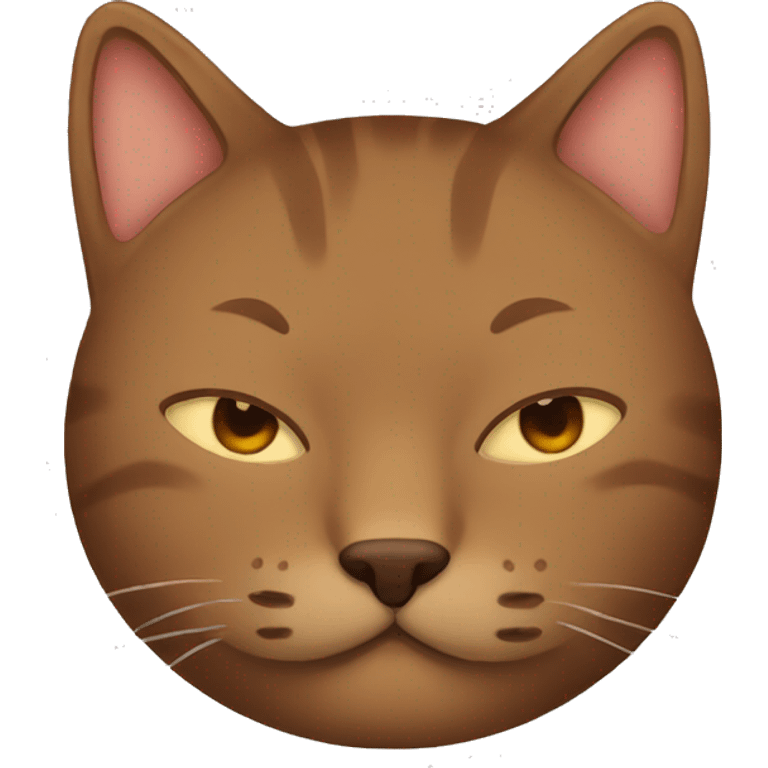 sleeping brown cat emoji