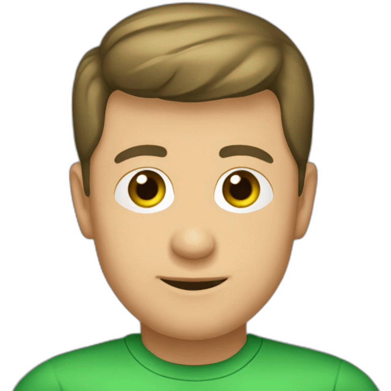 Volodymyr Zelensky with Green shirt emoji