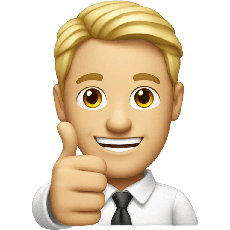 Smiling German man showing thumbs up  emoji