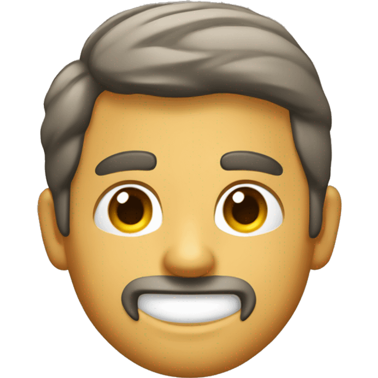 Hombre canoso con anteojos y chaqueta de enfermero sonriendo  emoji