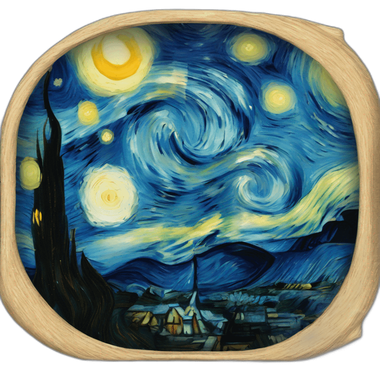 tableau van gogh nuit étoilée emoji