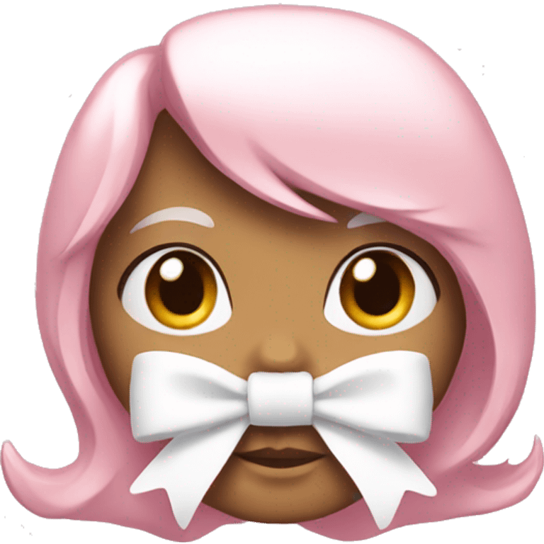 light pink heat with white bow emoji