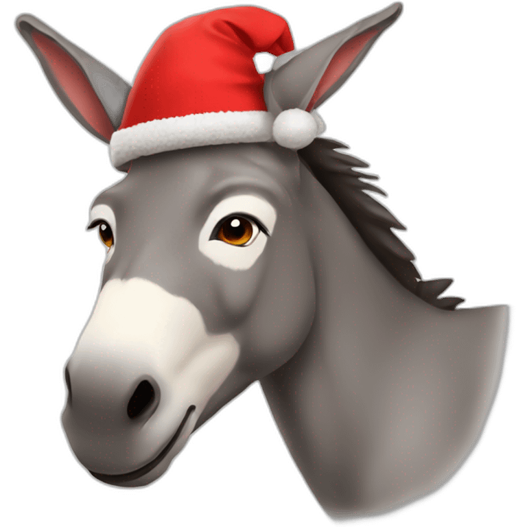 Donkey wearing a red chapka emoji