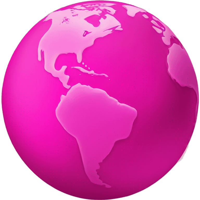 Hot pink earth globe emoji