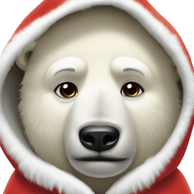 Polar bear wearing Coca Cola hoodie  emoji