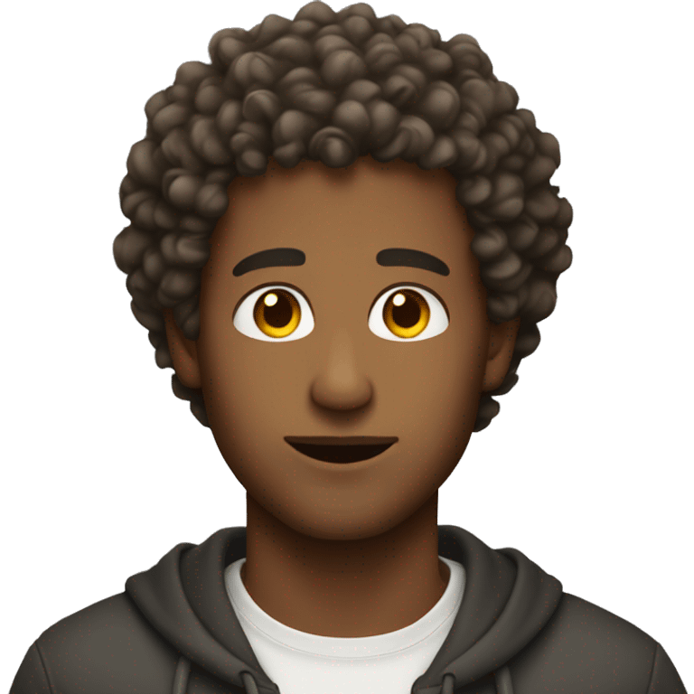 Man with curly hair 24 year old  emoji