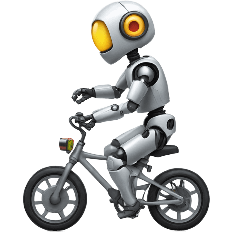 Robot on a bike emoji