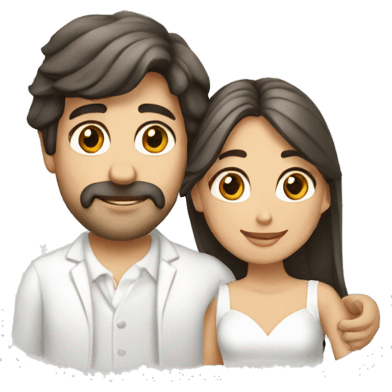 pareja española blanca recien casada emoji