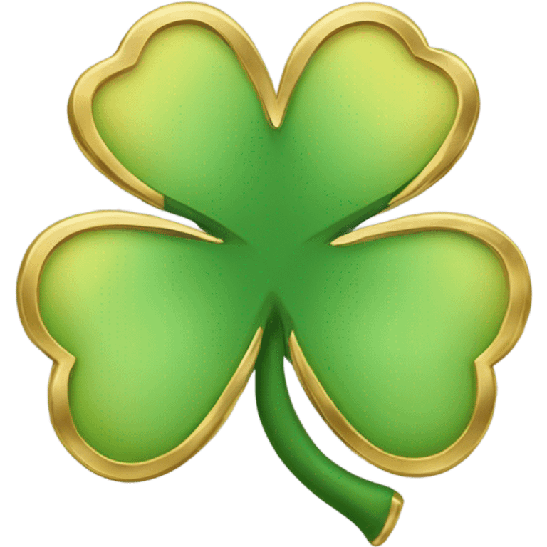 Shamrock outlined in gold emoji