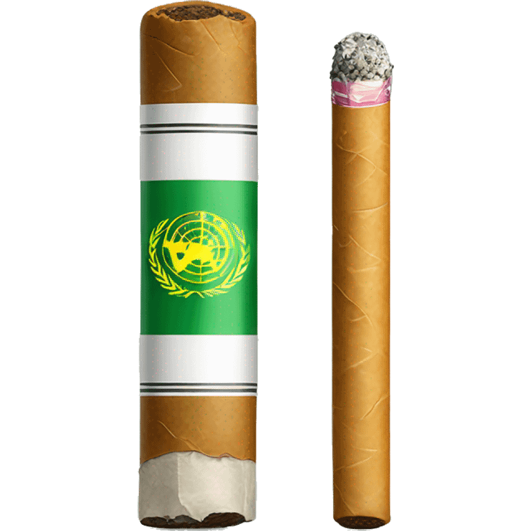 Un cigarro, que sea grande y tenga algo verde emoji