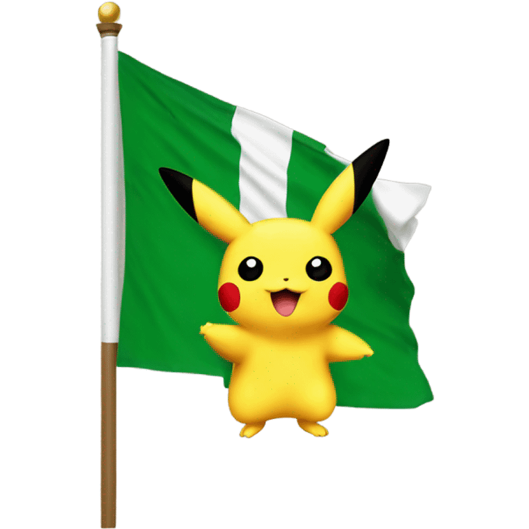 Pikachu with ireland flag emoji