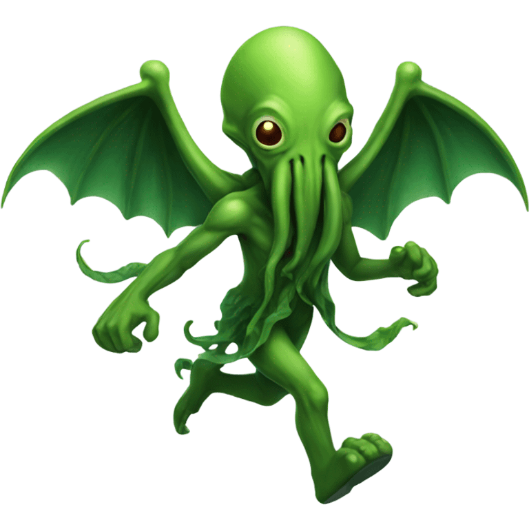 Cthulhu speed running emoji