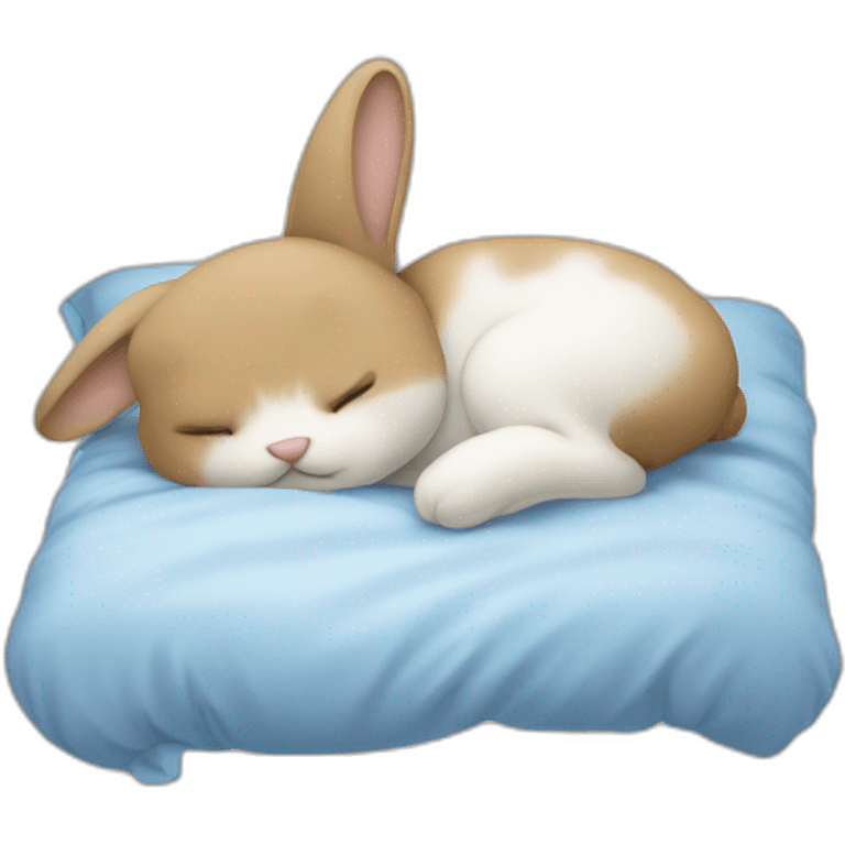 un lapin qui dort emoji