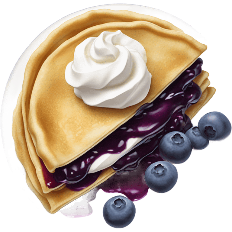 Blueberry Crepe  emoji