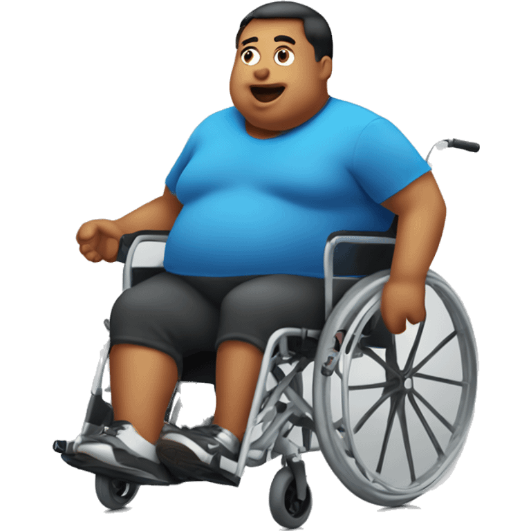 fat person in wheelchair emoji