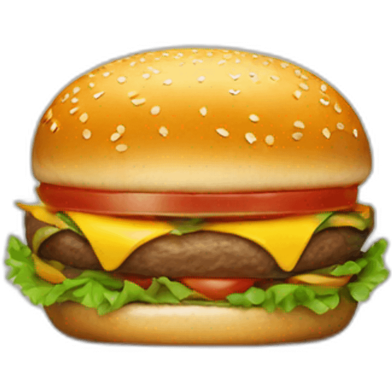 Burger smiling emoji