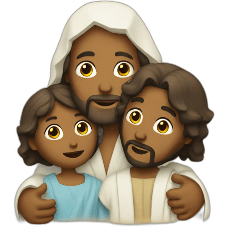 Jesus with Joseph and mary emoji