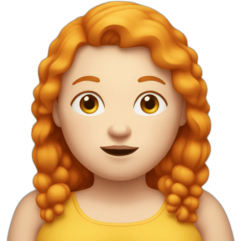 fat ginger girl emoji