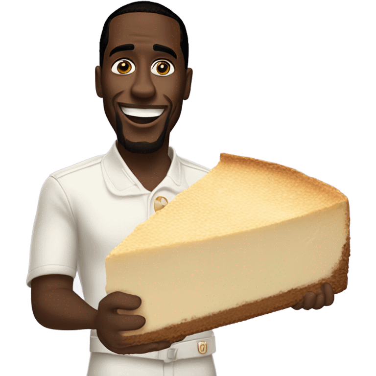 P Diddy holding a cheesecake emoji