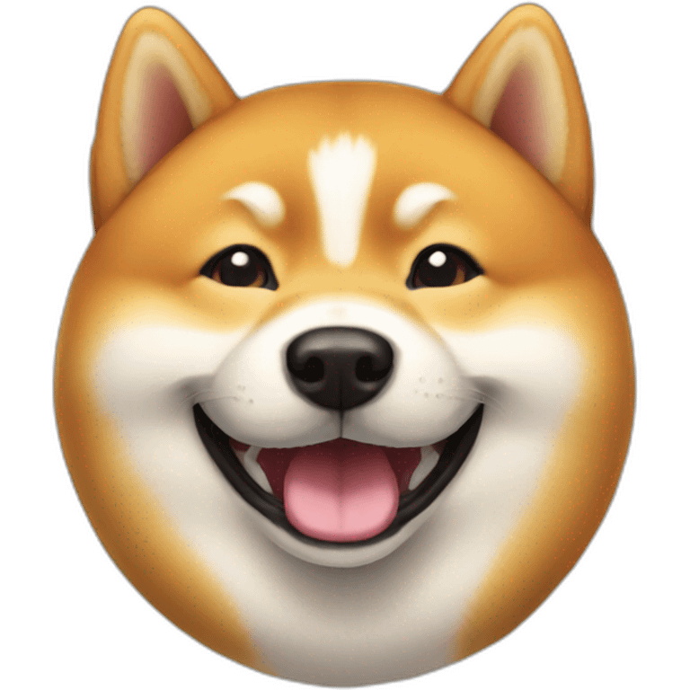 Shiba with smile emoji