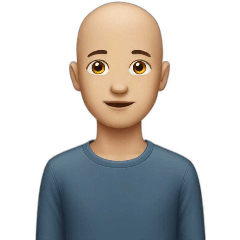 Boy with no hair emoji