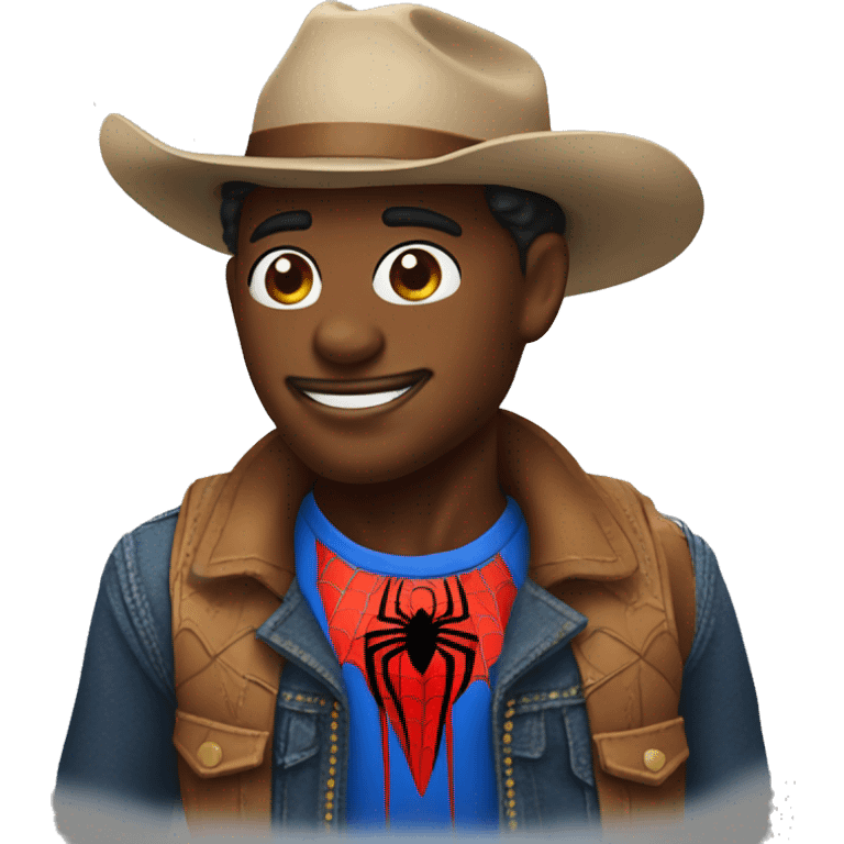 Spiderman with a cow-boy hat  emoji