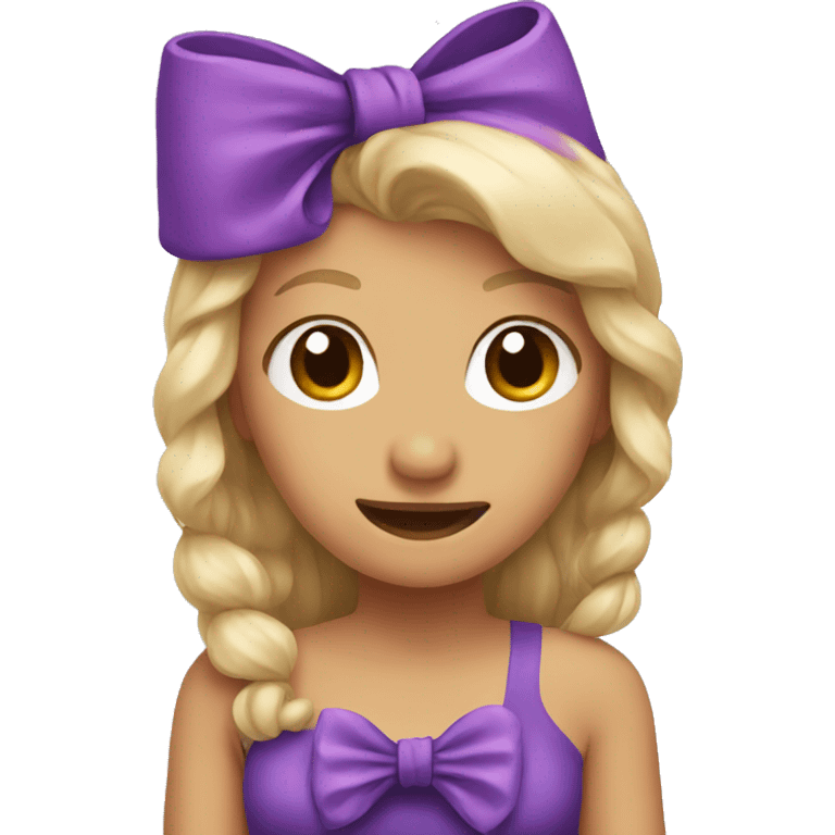 purple bow  emoji