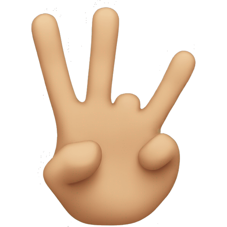 two finger emoji