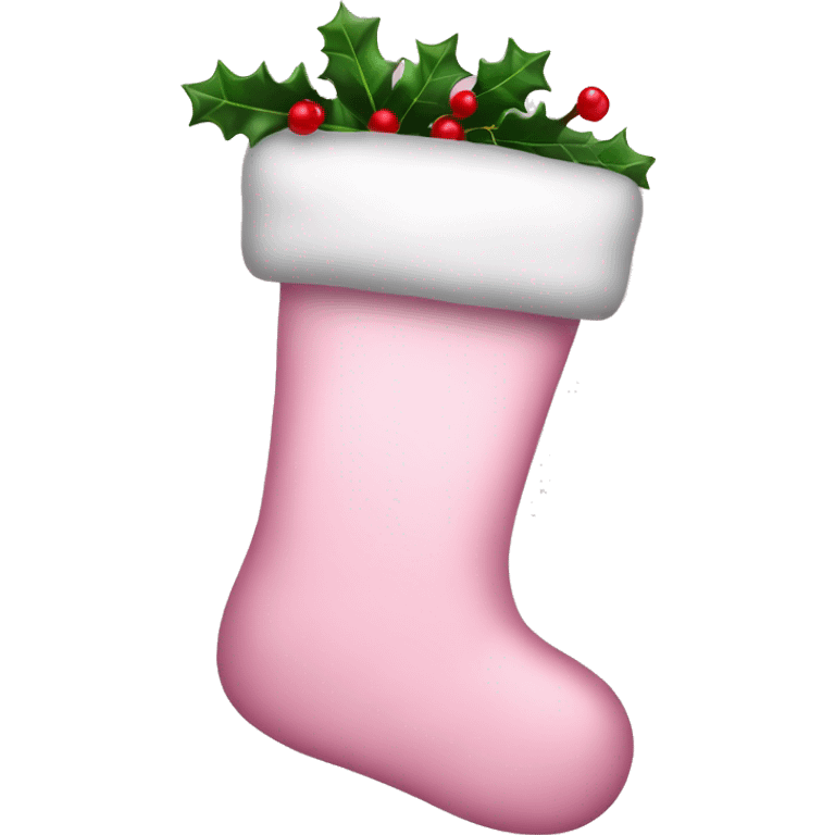  light pink Christmas stocking emoji