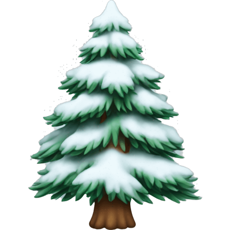 snowy pine tree emoji