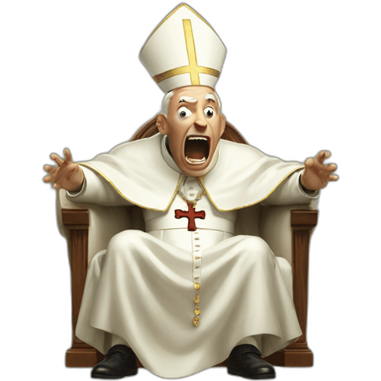 Screaming Pope emoji