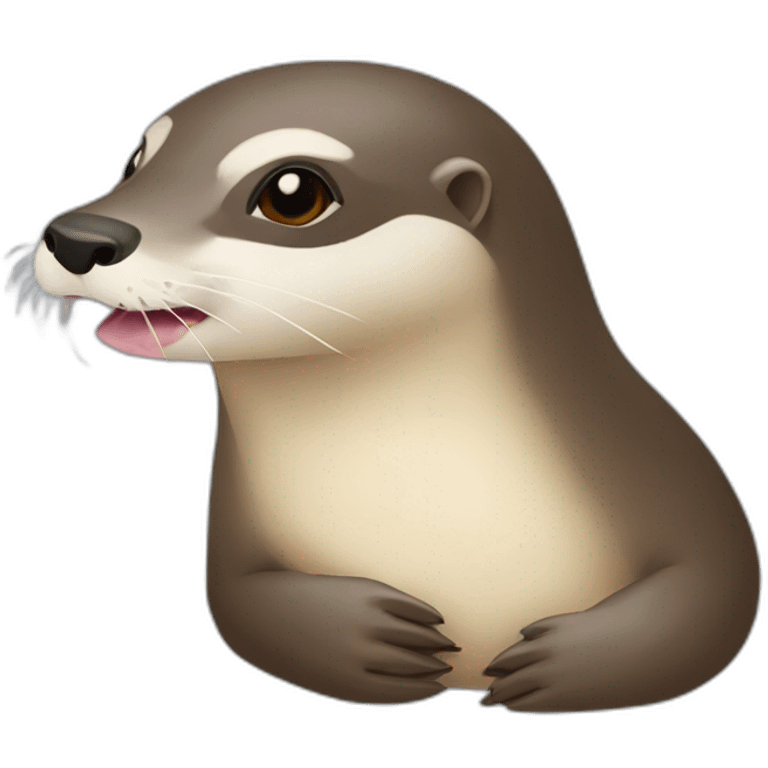 Loutre qui vole et aun bec de piegonn emoji