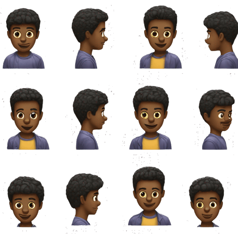 90s haircut on black boy  emoji