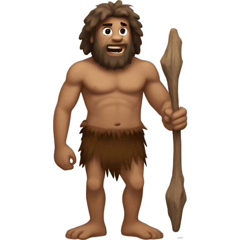 caveman with wooden wheels emoji