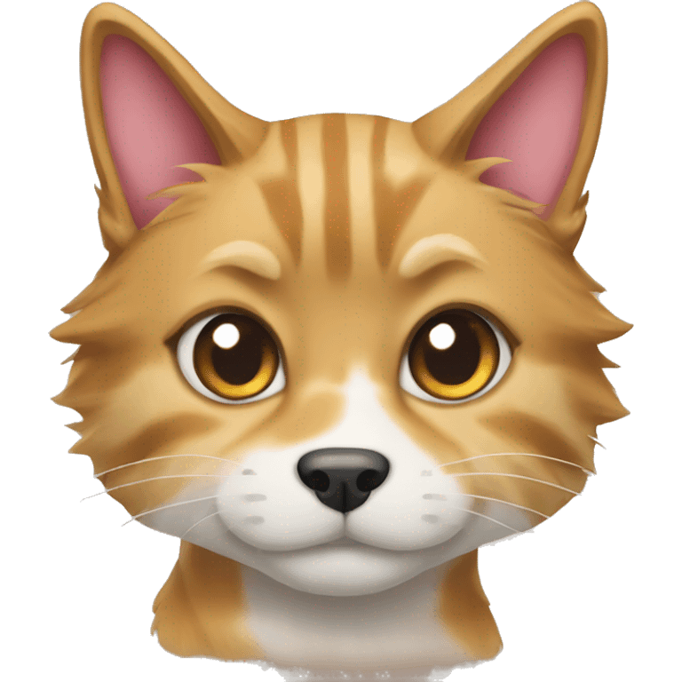 mainecoon cat with Shiba Inu  emoji