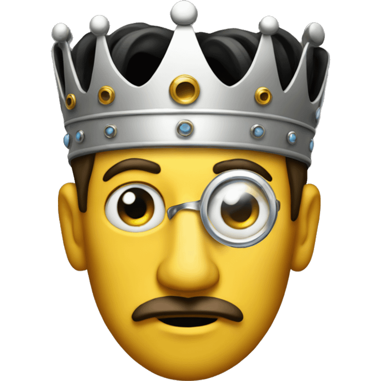 a King holding a monocle to his eye emoji