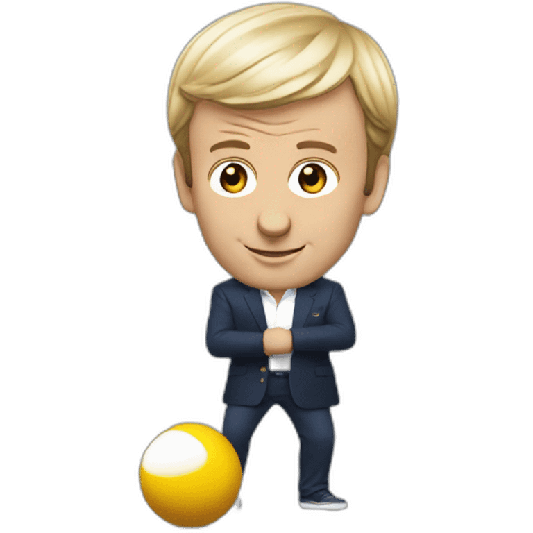 emmanuel macron à la pétanque emoji