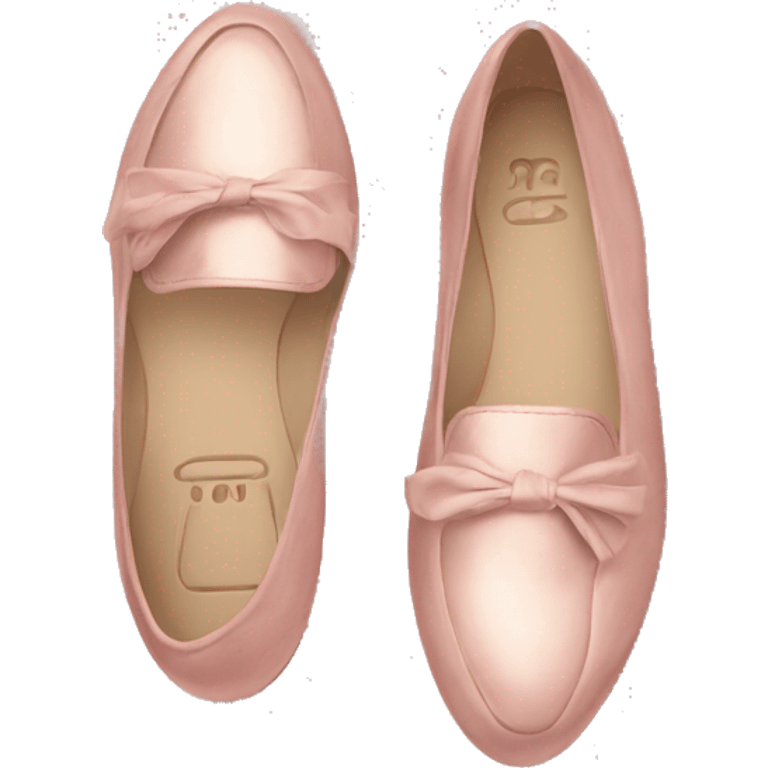 Pastel pink gold flats emoji