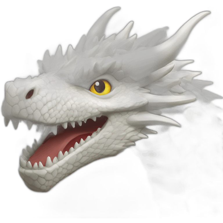 Dungeons and dragons white dragon emoji