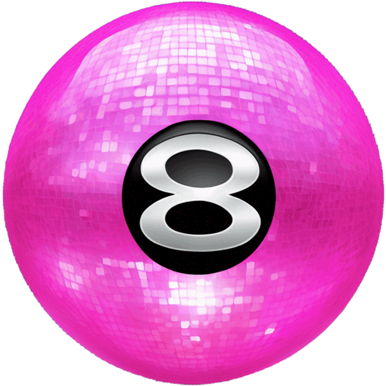 Disco eight ball pink emoji