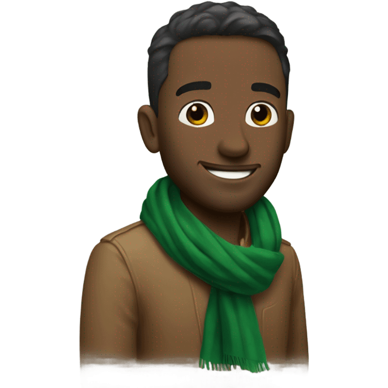 Man bregman with green scarf emoji