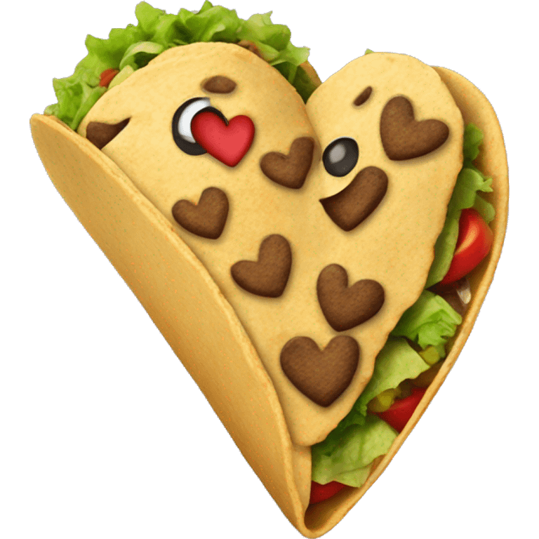 Heart taco emoji