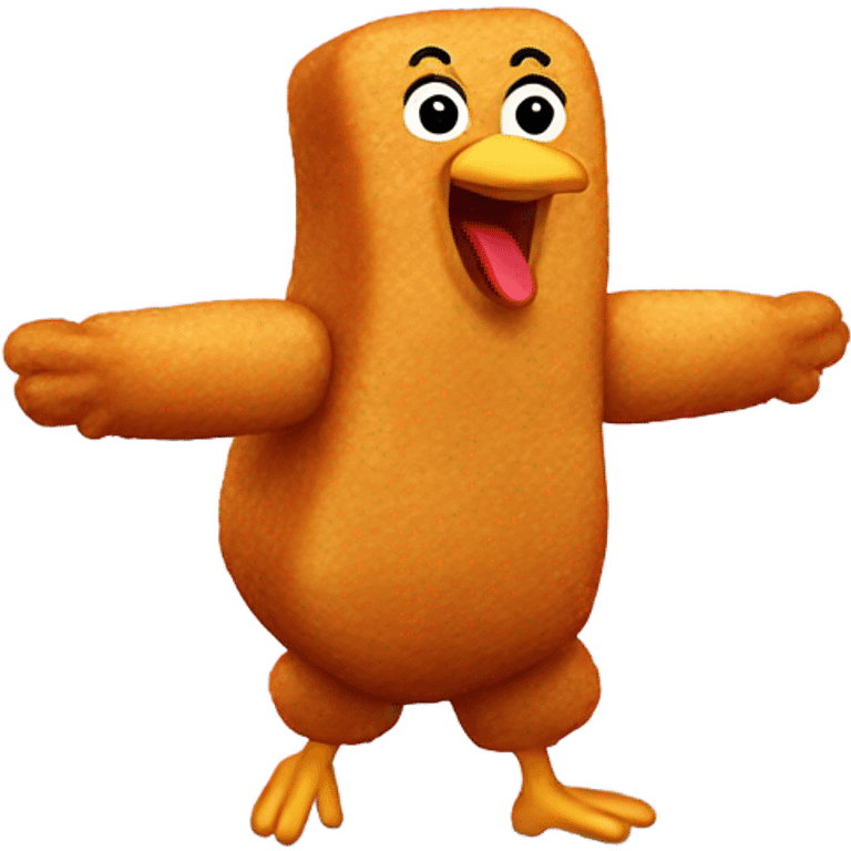 Dancing chicken nugget emoji